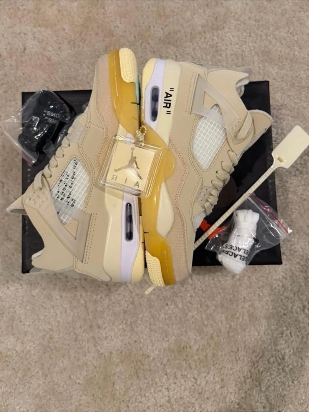 Jordan Men’s Sneakers in Beige and Yellow Gum